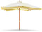 FRANKYSTAR IRUY - Sombrilla de jardín 3 x 3 metros cuadrada con palo central de 48 mm de diámetro de madera natural y lona de poliéster con borde de 50 mm. 300 x 300 x 260 cm, 300x300 cm