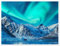 Nordlichter über den Lofoten Poster 80 x 60 cm Blau Wandbilder Wanddeko