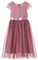 Ugitopi Abito Lungo in Pizzo per Bambina Vestito Principessa in Tulle per Bambini (Dusty Rose, 110)