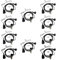 HYSHIKRA Covert Air Acoustic Tube Walkie Talkie Earpiece Headset with PTT and Microphone Compatible for Motorola GP300 CP040 DP1400 CLS1110 Two Way Radio (10 pcs)