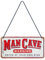 Nostalgic-Art Retro Hängeschild, 10 x 20 cm, Man Cave Warning – Geschenk-Idee für Männer, aus Metall, Vintage Design mit Spruch, Blechschilder Sprüche