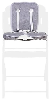 CHILDHOME, Coussin pour Chaise Haute Bebe Evosit Childhome, Jersey 100% Coton Oekotex, Jersey Gris