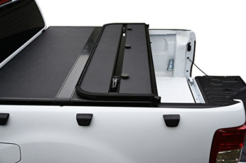 Hansen Styling Parts Laderaumabdeckung - 3-teilig klappbar - Aluminium schwarz pulverbeschichtet kompatibel mit Toyota Hilux Revo (2015-2025) Xtra Cab
