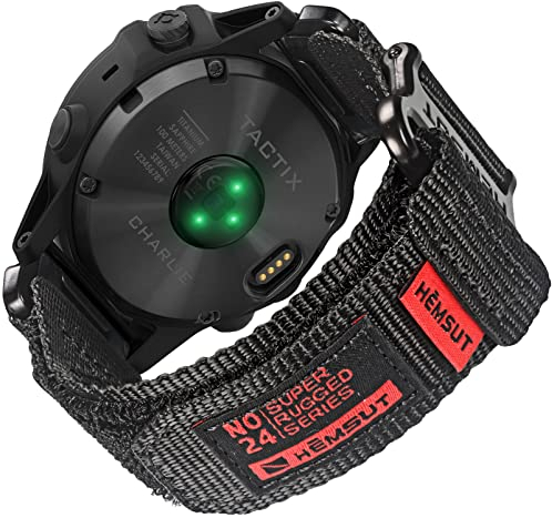 Nylon Uhrenarmband Kompatibel mit Garmin, Sportarmband für fēnix/Forerunner/Approach/MARQ/quatix/D2 Serie Robustes Ersatzband für Männer