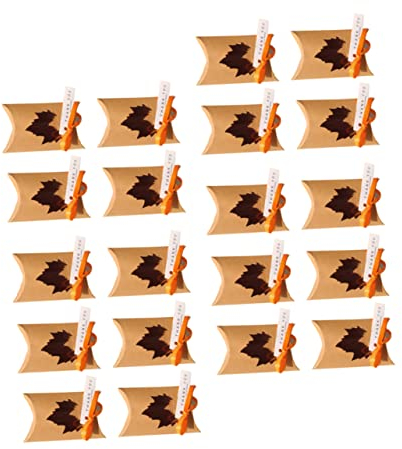 ifundom 20stücke Kraftpapier Süßigkeitenboxen Mit Tags Und Ribbons Für Thanksgiving Partygeschenke Für Kleine Leckereien Und Festliche Anlässe