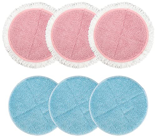 6Pcs Housse de Nettoyage de Rechange, Vadrouille de Nettoyage pour Balai, Housse de Rechange en Microfibre pour le Bureau à Domicile Bois Franc, Marbre, Tuiles 22 cm