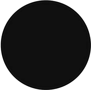 Euro Tische Plaque de protection ronde en verre trempé Ø 40 cm - Disponible en Noir, Blanc et Transparent - Plaque pare-étincelles robuste pour poêles à bois et cheminées (Noir)