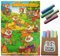 Lustiger Osterkalender mit Schokolade, Schoko Osterhasen Kalender & Kinderkreide in Verpackung