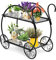 RELAX4LIFE Porte-plantes Interieur à 2 Niveaux, Étagère Plante en Fer Forgé 60x35x66cm, Support Plantes en Forme de Chariot avec Roulettes Décoratives, Style Rétro pourMaison Serre Patio, Noir