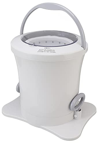 Focket Secadora Giratoria Compacta, Secadora de Ropa Manual No Eléctrica de 2500 RPM con Cesta Desmontable, Secadora de Ropa Portátil para Acampar, Apartamentos, Vehículos Recreativos (Blanco)
