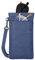 FINTIE Brillenetui Weich für 2 Brillen- Doppel Brillentasche zum anhängen - Etui mit Brillenputztuch für Brillen und Sonnenbrille, Navy