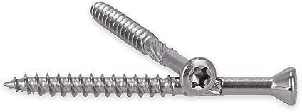 200x Alfa Fassadenschraube 4,5 mm x 70 mm Edelstahl Holzbauschraube mit Linsenkopf