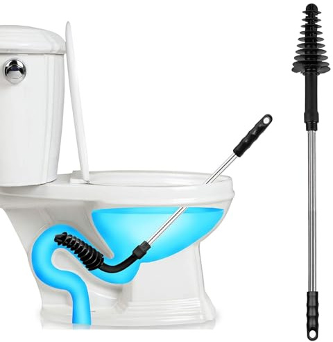 Yur1help Ventouse Toilette Deboucheur WC, Déboucheur Canalisation Furet Deboucheur Evier WC, Toilet Plunger Clog Remover pour Lavabos, Siphons de Sol, Toilettes, Obstruction de Tuyaux