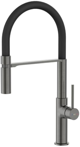 Essebagno Magneto mitigeur évier à douchette mobile gris gun métal