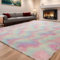 ISMOL Weicher Flauschiger Zottelteppich Wohnzimmer Schlafzimmer Flächenteppich Waschbarer Rutschfester Teppich Im Freien Flur Moderner Dekorativer Teppich(schillernd, 60x120cm)