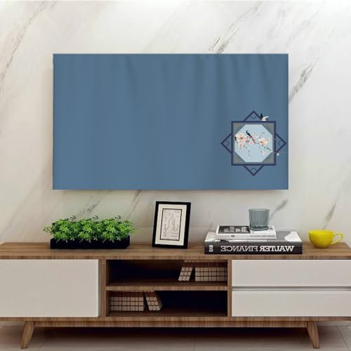 VUT New Chinese TV Dust Cover Anti Slip Heat Dissipation Cover LCD TV Cover Universal 22 55 65 Wall Mounted Hanging Cover,TV Accessories(Size:22in,Color:A)