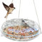 Quackups® UFO Transparent Acryl Catch-Mess Vogelfutterspender für Draußen, Vogelfutterspender Vogelfutter Hängende Futterstation für Vogelliebhaber, Gartendekoration, Vogelbeobachtung