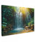 MuchoWow© Leinwandbild Groß 120x80 cm XXL Dekoration Wohnzimmer Bilder Aufhängen Wall Decoration Living Room Wohnungs Deko Moderne Wasserfall - Dschungel - Sonne - Grün - Natur