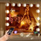 Guanglai Bluetooth Hollywood Vanity Mirror with Lights, Vanity Lighted Mirror with USB Port for Women, Adjustable 3 Color Modes, Tabletop or Wall-Mounted 60X52 CM