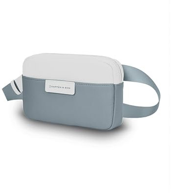 Kapten & Son Bauchtasche Bergen Crossbody Steel Blue 0,8 L | Bauchtasche Damen & Herren | Handtasche Blau | Umhängetasche klein | ideal für Reisen, Alltag, City
