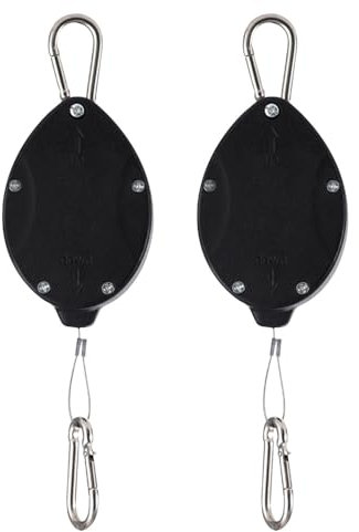 DONGKER Einziehbar Pflanzen Haken, 2/3 Stück Pflanzen Halter Aufhängung Pflanzenlift, Flaschenzug für Hängekörbe, Töpfe & Vogelfutterstation