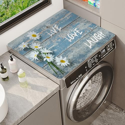 Washing Machine Mat Anti-Slip Fridge Dust Cover Washer Top Mats Washing Machine Top Protective Cover Mat Which Is Soft And Breathable Non-Slip For Home Kitchen Laundry Room (Color 3,50x60cm)
