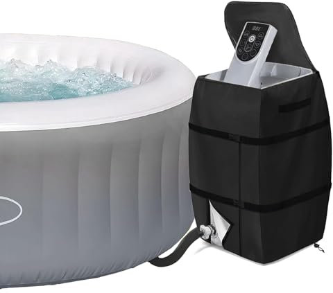 Heizungspumpenabdeckung,Pumpenabdeckungen für Warmwasserbereiter,Poolpumpe Abdeckung,Lsolierte Pumpen Abdeckung,Staubdichte Heizungspumpen-SchutzhüLle für die Meisten Warmwasserbereiter. Schwarz