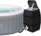Housse de Pompe de Chauffage,Couvercle de Pompe de Chauffage de Spa, Pompe de Chauffage de Spa,Housse de Spa Ajustable et Pliable avec Cordon et Boucle,Abri Pompe Piscine.