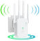 Ripetitore WiFi Potente per Casa con 4 Antenne - Amplificatore Segnale Doppia Portata, 2 Porte LAN, Compatibile con Tutti i Router (Modalità Repeater/AP)