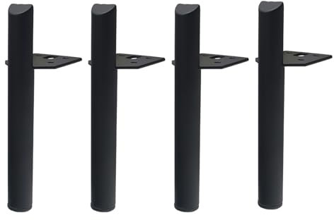 4 Pcs Furniture Legs,Metal Furniture Feet,Metal Sofa Legs,DIY Furniture Replacement Legs Support Legs,for Coffee Table,Cabinet,Bedside Table,TV Cabinet,Black (13cm/5in)