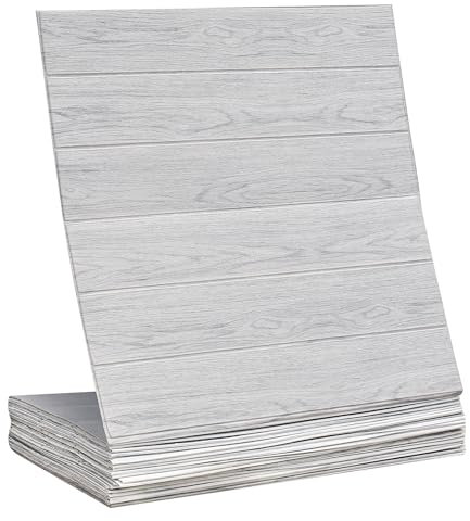Papier peint autocollant intissé, aspect bois, panneaux muraux pour salon, chambre à coucher, panneaux acoustiques, 70 cm x 10 m, chêne blanc