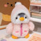 Champracer Pinguino di peluche da 25 cm, grazioso pinguino con cappello, pinguino di peluche, regalo per ragazze e ragazzi (rosa)