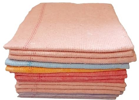 LNT France - Serpillères Couleurs Absorbantes Coton/Viscose 50 x 60 - Lot de 20 pièces - Fabriqué en France, Non Tissé, très Absorbant (20)