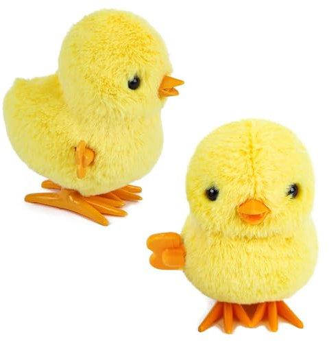 LUYANFX Aufziehspielzeug Huhn Ostern, Springen Huhn Spielzeug, Aaufziehtiere Spielzeug Ostern, Aufziehspielzeug Kinder, Osterkorb Füllstoffe, Ostern Spielzeug Geschenk für Junge und Mädchen (2 Stück)