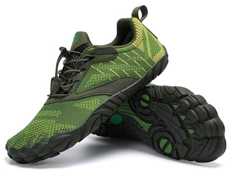 SAGUARO Femme Homme Barefoot Shoes Chaussures Minimaliste Barefoot Chaussures Pieds Nus Antidérapantes pour Gym Training Fitness Randonnée Vert,GR.41