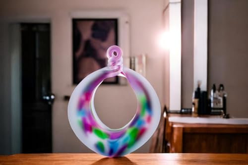 Mini urne ewiges Blau & Multicolor - Mattglas - Luxus Urne - Urne für Zuhause - Mattglas - Sandgestrahlt - Einäscherung Urne