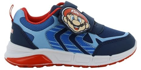 Leomil Super Mario Schuhe Leuchtschuhe Jungs 28, Ideal for Schule und Freizeit, Blau