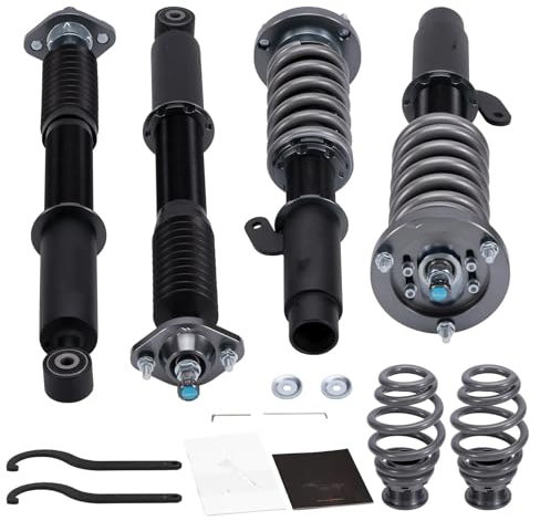 YSQIFBABD Federbein Komplette Gewindefahrwerk Kit Für E46 3 Serie 323i 325i 328i 330i Limousine Coupe 98-05 Gewindefahrwerk Suspension Schocks Federn Hinten Air Stoßdämpfer Aufhängung