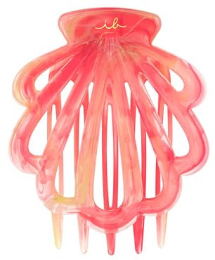 invisibobble Clipstar L Coral Hug (1 Stück) – Flache Haarklammer für Damen – Große Haarspange für dickes Haar – Komfortabel & druckfrei beim Yoga, Reisen & Schlafen – Sicherer Halt in jeder Position