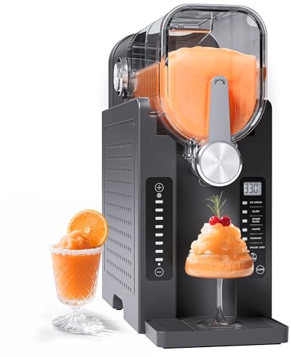 Initio Frozen Drink Slushie Machine,No Ice Required,Auto-Clean,Black,1 Pack
