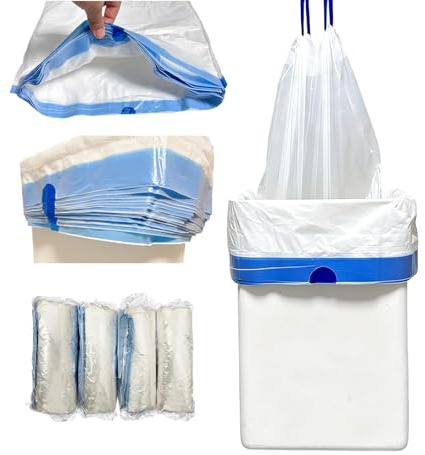 Beautisson Sac poubelle à 20 couches superposées, 20L Sacs poubelles 80PCS, Müllbeutel, Sac à Ordures de Cuisine, Sac de Déchets Alimentaires, Maison, Bureau (4 rouleaux, 80 PCS)