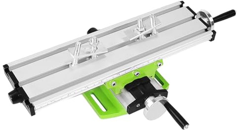 Mini Frästisch | Verstellbare XY-Achsen Präzisionswerkbank aus Aluminiumlegierung,Schlittenplatte für Tischbohrmaschine | Für Schneiden Bohren Fräsen Holz- Und Metallverarbeitung Schweißen Anfertigung