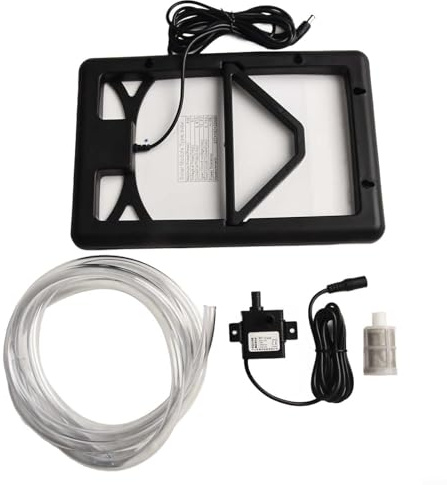 12V Solar Tauchpumpe für kleine bis mittelgroße Teiche, Aquarien & Reservoirs - 240L/H Durchflussmenge, 1,8-2,5m Lift, 6W verstellbares Panel, Dual-Luftauslass Sauerstoffversorgung, leiser Betrieb