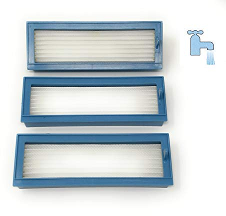 3 Ultra Performance Hepa Filter waschbar passend für Vorwerk Kobold VR 200, VR 300