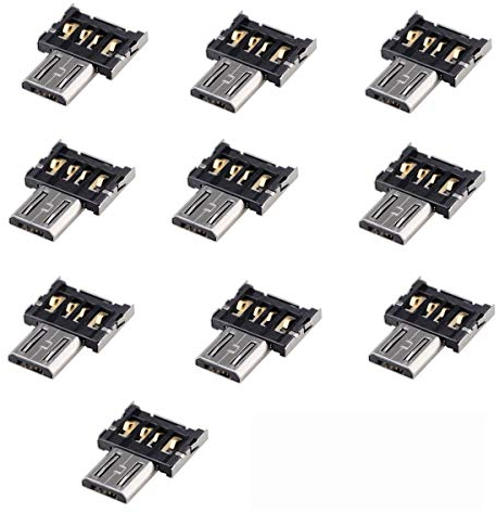 chenyang 10 Pack Micro USB OTG Adapter Micro USB Male to USB 2.0 Female Ultra Mini Size Connector Adapter