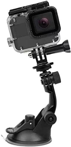 TEKCAM Supporto a Ventosa Auto Compatibile con GoPro Hero 13 12 11 10 9 8 7 AKASO Brave 4 Pro DJI Osmo COOAU Insta360 Apexcam Action Cam, Ventosa Camera Car Finestra Parabrezza Supporto