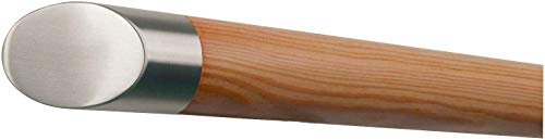 Montagefertiger Lärche Handlauf Geländer lackiert Ø 42 mm mit montierten Edelstahl Endstücken ohne Halter Länge: 3900 mm / 390 cm / 3,9 m Enden: schräges Endstück