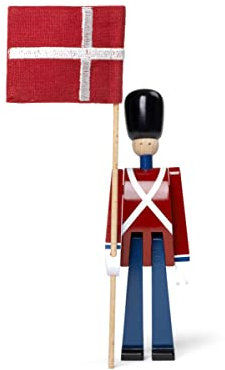 Kay Bojesen Fahnenträger Mini Figuren 18.5 cm Holzfiguren Originaldesign, rot