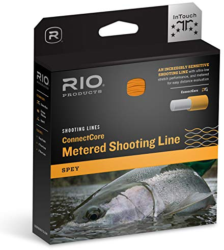 RIO PRODUCTS Unisex-Erwachsene ConnectCore Metered Shooting Line Fliegenschnur, orange/schwarz, 50lb-100ft