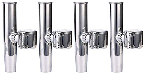 Amarine Made Stilvoller 316 Edelstahl Klemm-on-Angelrutenhalter für Rails 7/8 Zoll bis 1 Zoll (4)